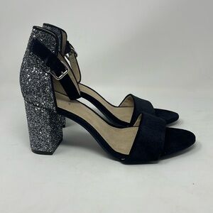 OLD NAVY Glitter Heeled Open Toe Sandals size 9